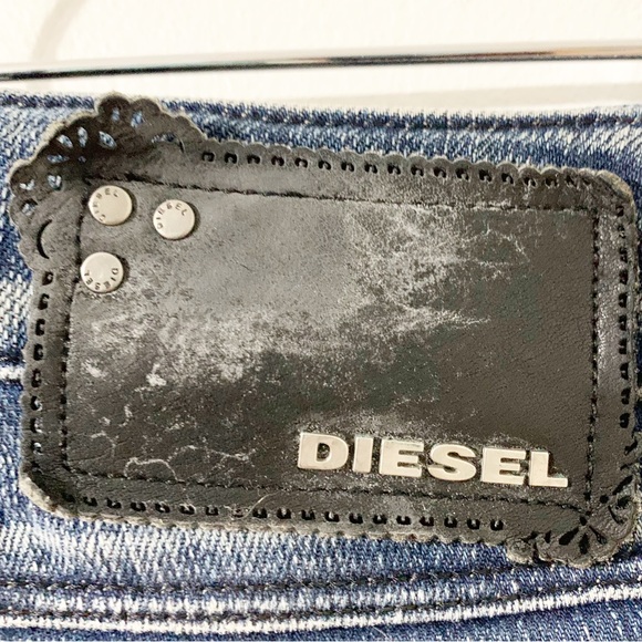 Diesel Wenga Wash 008WW Stretch Distressed Denim Jeans Front Patch Pockets 💙 - Picture 11 of 15